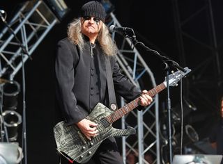 Tom G. Warrior performs onstage at the Bloodstock Open Air Festival at Catton Hall in Derby, United Kingdom on August 8, 2014