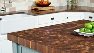 Butchers block style kitchen tops