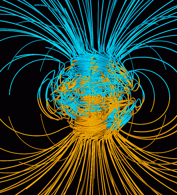 Supercomputer Model of Earth&#039;s Magnetic Field