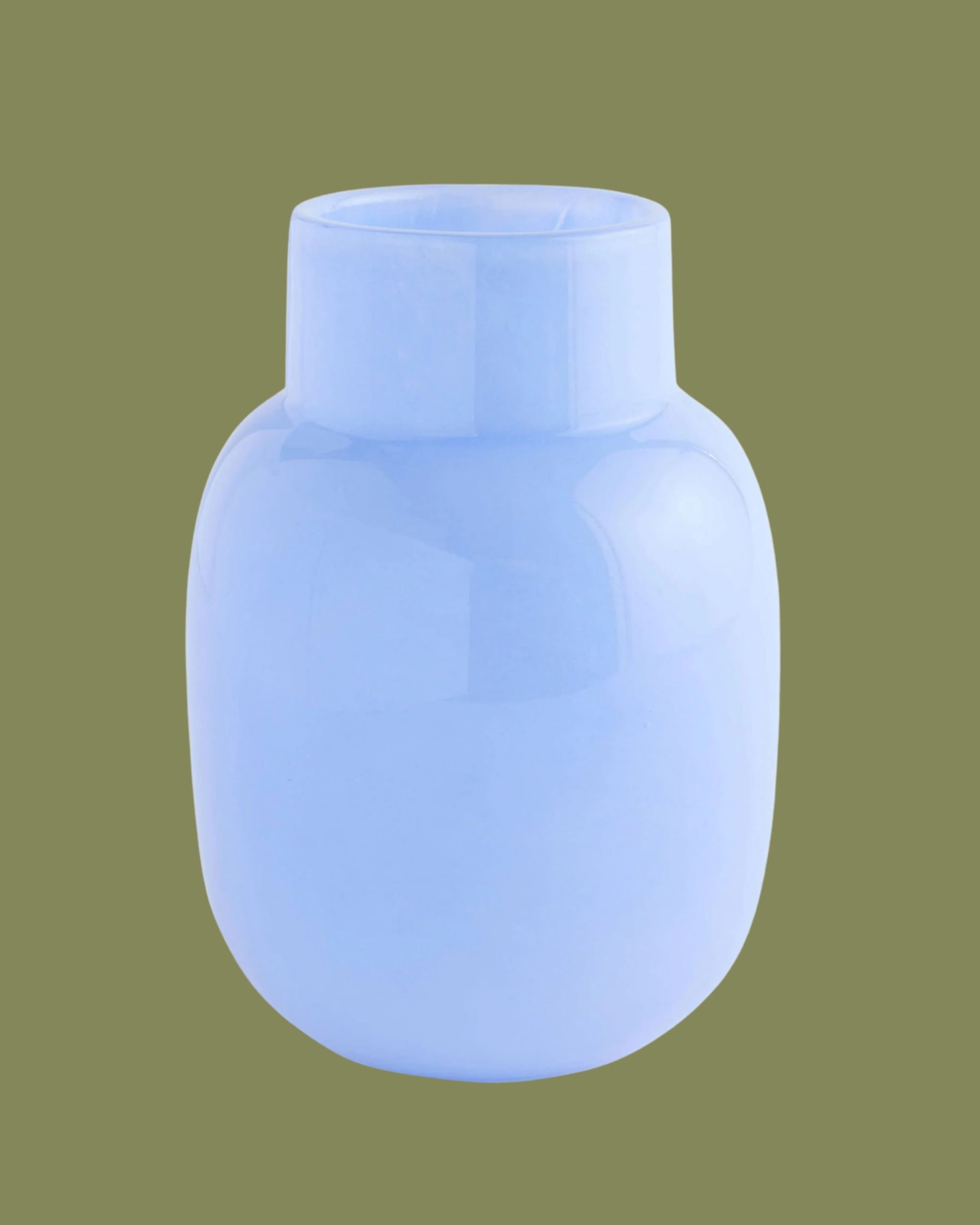 Next, Milk Blue Glass Vase