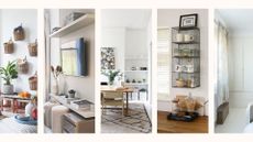 Compilation image of a tidy home to highlight professional decluttering methods