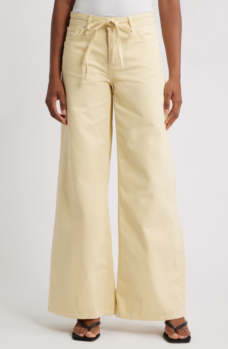 Olivia Tie Belt High Waist Wide Leg Jeans