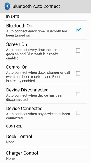 Bluetooth Auto Connect app. This has some functionality beyond Tasker, but that's another article.