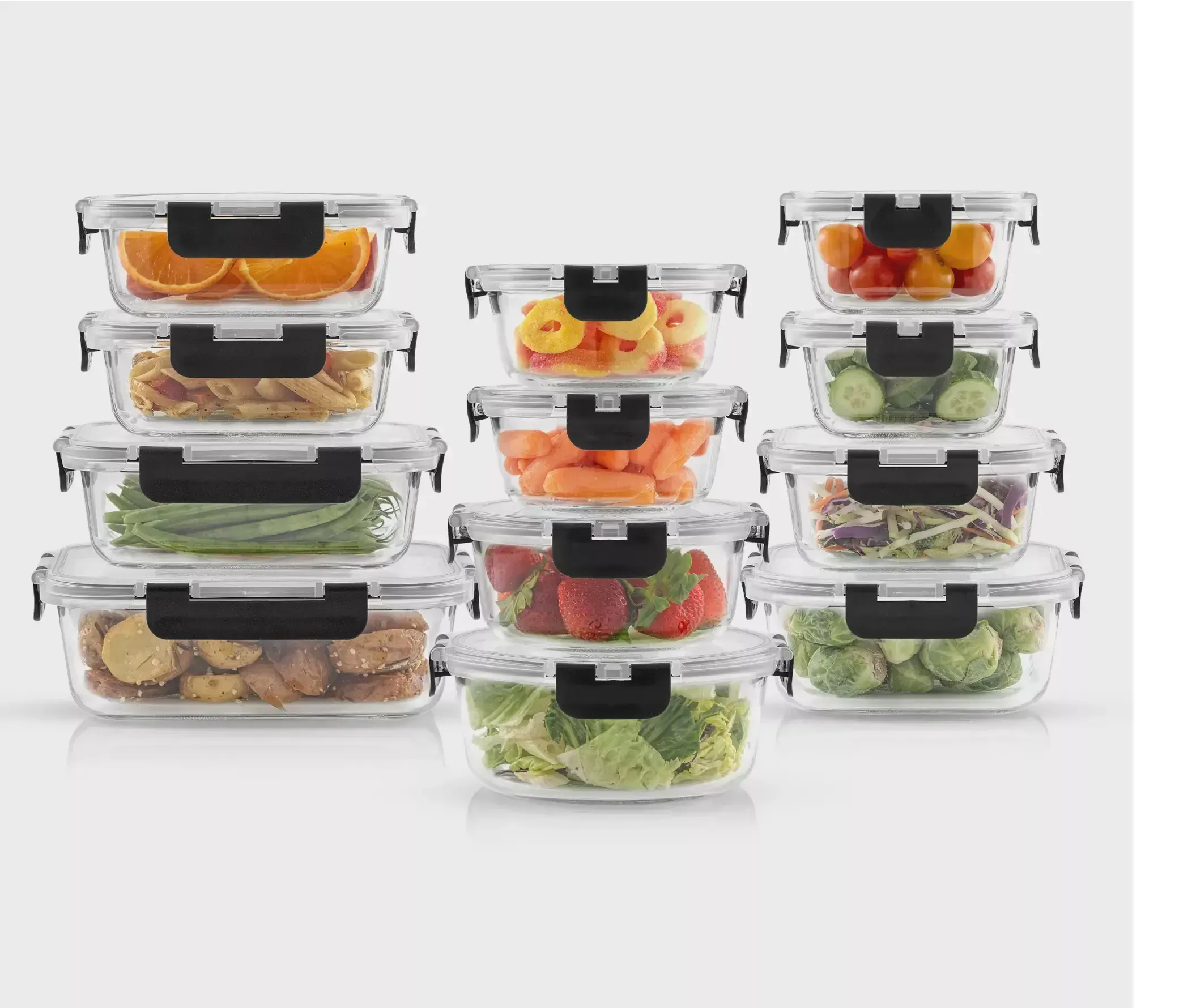Joyful by Joyjolt 24pc Glass Leakproof Storage Containers