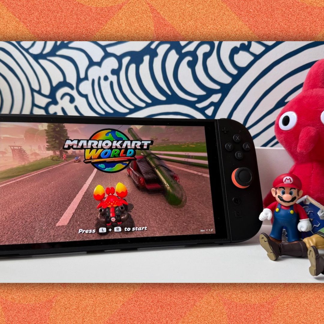 Nintendo Switch 2 com jogo de corrida