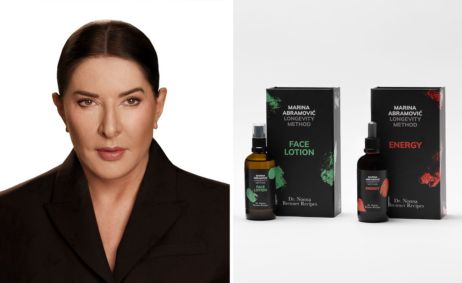 Marina Abramovic and beauty products