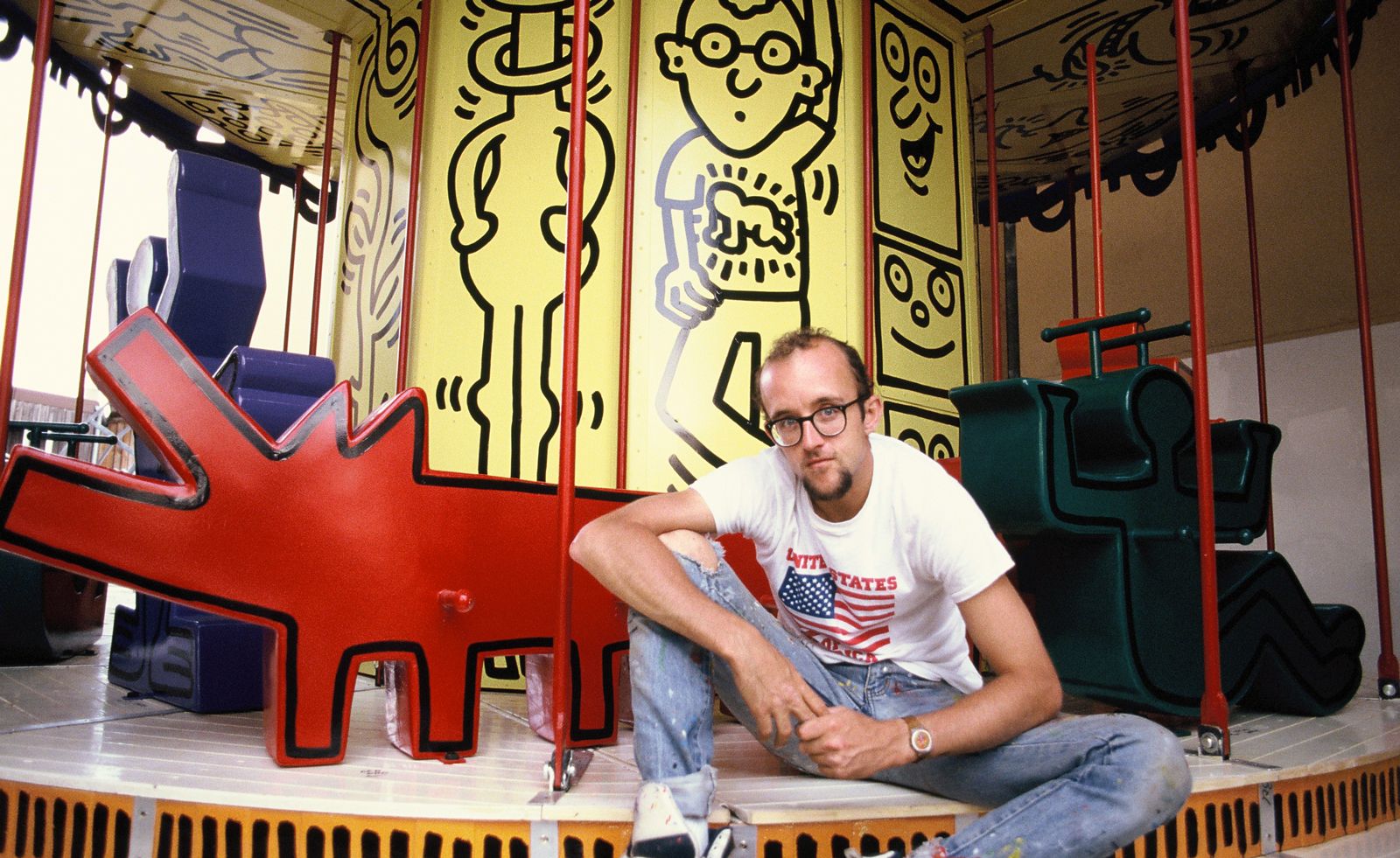 Keith Haring with carousel