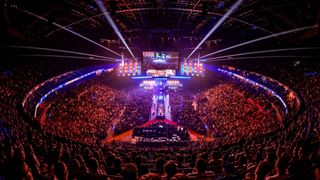 ESL Faceit Group website header image - large crowd at an esports tournament