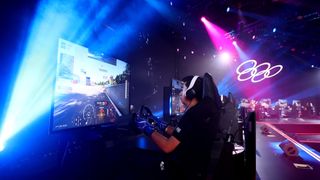 SINGAPORE, SINGAPORE - JUNE 25: Inigo Anton of Team Philippines competes in the Gran Turismo motor sport qualifying rounds on day four of the Olympic Esports Week at Suntec Singapore Convention &amp; Exhibition Centre on June 25, 2023 in Singapore. (Photo by Yong Teck Lim/Getty Images)