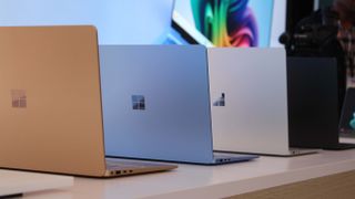 Surface Laptop 7 colors in a row.