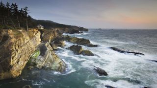 Rugged headlands of Shore Acres State Park on the Oregon Coast