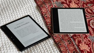 Onyx Boox Page e-ink tablet and Kindle Oasis e-reader