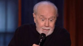 George Carlin making a hilarious face while performing his last comedy stand up act... It’s Bad For Ya.