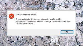 VPNs usually display an error message when they cannot connect