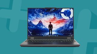 Lenovo Legion Pro 5i gaming laptop on a blue background