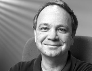 Sid Meier smiles for the camera.