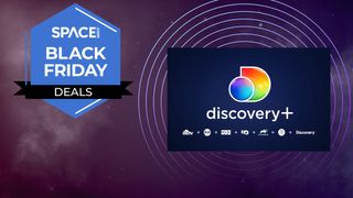 A Discovery+ logo, next to a Space Black Friday Deals logo. 