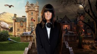 The Traitors UK Season 3 host Claudia Winkleman stands in front of Ardross Castle