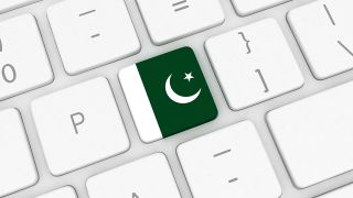 Pakistan flag depicted as key on keyboard