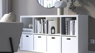 Kallax shelf unit white in living room