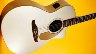 Fender Newporter on orange background 