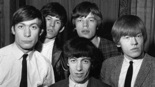 Rolling Stones posing for a photograph in the early 1960s