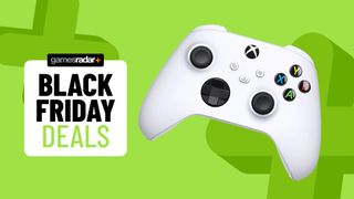 Xbox Wireless controller on a green background with Black Friday deals badge