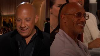 Vin Diesel and Dwayne Johnson at the Golden Globes 2025