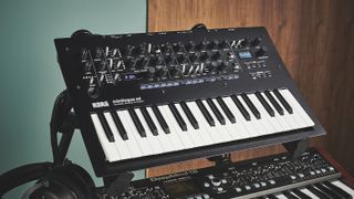 Korg Minilogue XD on a stand 