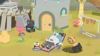 Best short games: A crocodile sleeping during Donut County.