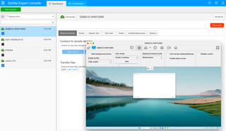 The SetMe Expert Console for remote desktop access.