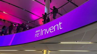 Image of AWS logo on signage at AWS re:Invent 2024