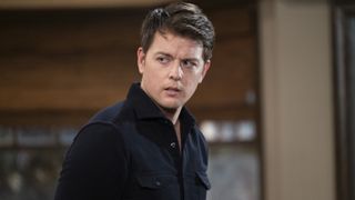 Chad Duell as Michael looking upset in General Hospital