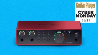 A Focusrite Scarlett 2i2 4th Gen audio interface