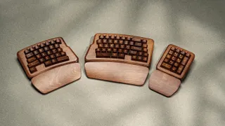 The Epomaker x Feker Alice 60 wooden ergonomic keyboard