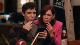 Ben Levi Ross as Teddy and Carrie Preston as Elsbeth in Season 2x08