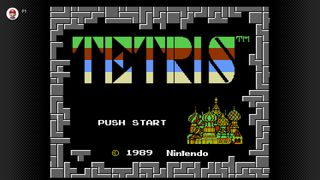 The title screen of NES Tetris