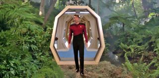 Commander William Riker (Jonathan Frakes) enters the holodeck on the USS Enterprise in an episode of &quot;Star Trek: The Next Generation.&quot;