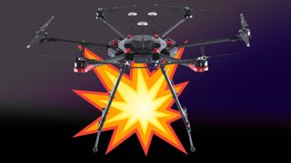 DJI Matrice Drone with added explosion emoji