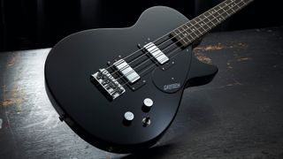 Gretsch G2220 Junior Jet Bass II on a dark background