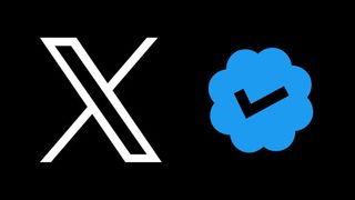 X logo and X blue checkmark