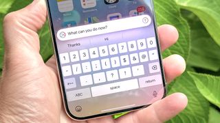 Siri in iOS 18 using keyboard