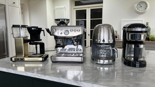 testing the moccamaster, sage barista impress express, kitchenaid coffee maker and smeg drip filter coffee maker