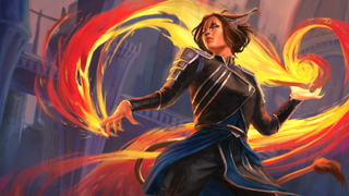 An image of a fire-flinging sorcerer from Darrington Press and Critical Role&#039;s Daggerheart, which is in open beta testing now.