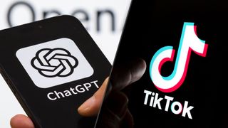 Image of TikTok and ChatGPT logos