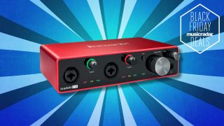 A Focusrite Scarlett 4i4 Gen 3 audio interface