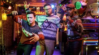 Joseph Gordon-Levitt, Seth Rogen and Anthony Mackie in The Night Before