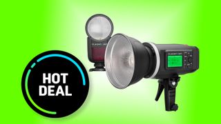 Two Flashpoint lights on a green background