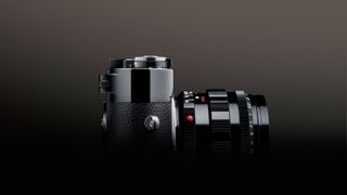 Leica M11 Black Paint pair with the Noctilux-M 50mm f/1.4 ASPH in black paint against a moody background