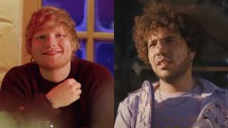 Side by side of Ed Sheeran and Benny Blanco